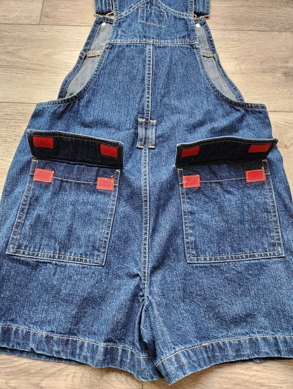 No Excuses Jeans Blue Overalls Shortalls Womens Small Vintage Y2k - Picture 6 of 8